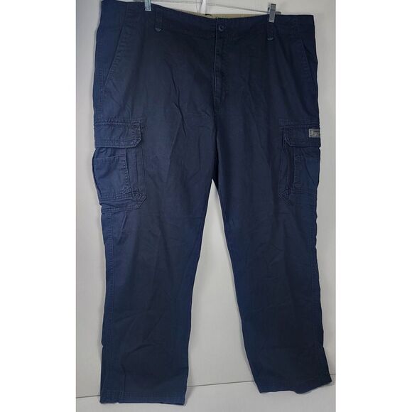 Union Bay Pants Men's 48X32 Blue Survivor Cargo‎ Belted Pockets Outdoor Hiking - Picture 3 of 7